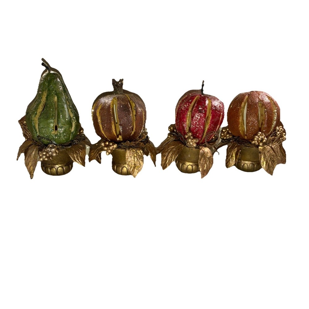 NIB Vintage Bombay Place Card Holders 4 Piece Fruit 1998